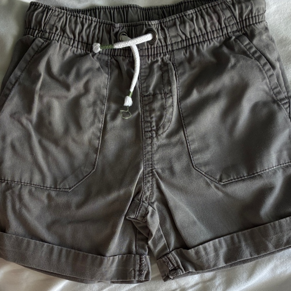 Cat & Jack Charcoal Swim Trunks with White Drawstring